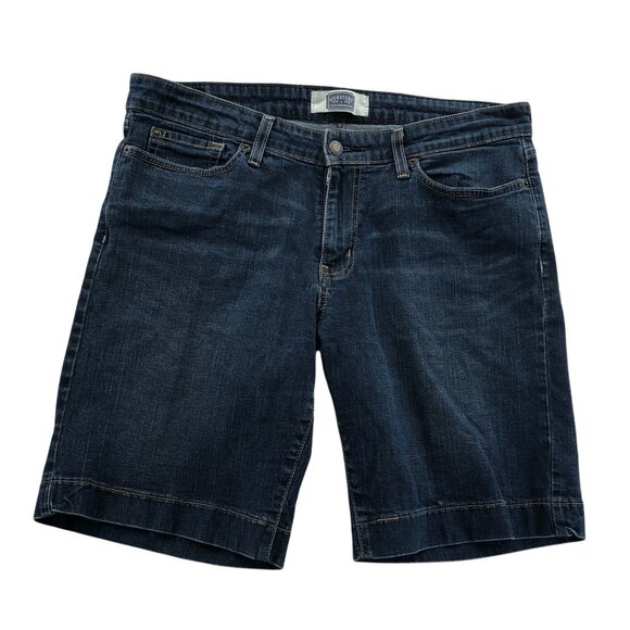 Levis Signature Womens Jean Shorts Size 12 Blue Denim Casual Summer Classic - Picture 1 of 16